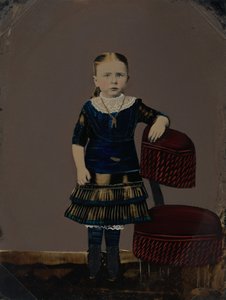 Portrett av en jente, 1860-tallet (foto) av American Photographer