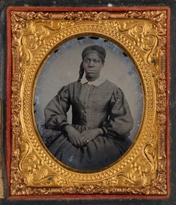 Portrett av en kvinne, ca. 1860 (foto) av American Photographer