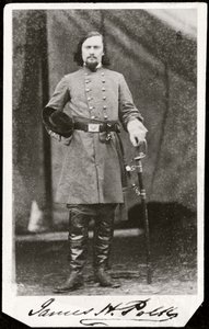 Portrett av en soldat (s/h-bilde) av American Photographer