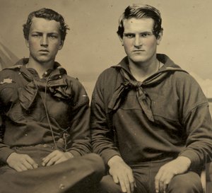 Portrett av to sjømenn i Union Uniform, ca. 1861 (blindbilde)