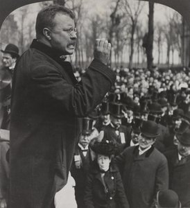 President Roosevelt i Evanston av American Photographer