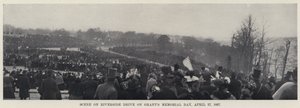 Scene på Riverside Drive på Grants minnedag, 27. april 1897 (s/hvitt-bilde) av American Photographer