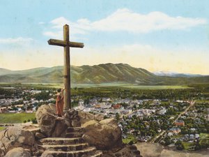 Serra Cross, Mount Rubidoux, Riverside (fargefoto) av American Photographer