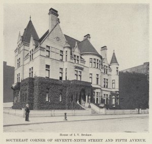 Sørøst hjørne av Seventy-Ninth Street og Fifth Avenue (s/hvitt bilde) av American Photographer