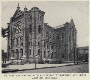 St John the Baptist, romersk-katolske Willoughby og Lewis Avenues, Brooklyn (s/hvitt-bilde) av American Photographer