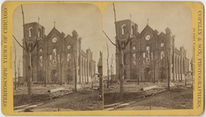 St. Michaels Church etter Chicago-brannen i 1871 av American Photographer