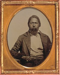 Stoic Man, ca. 1855 (håndfarget ambrotype på niende plate) av American Photographer