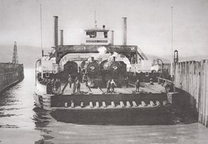 Contra Costa Ferry, ca. 1920 (s/hvitt-bilde) av American Photographer