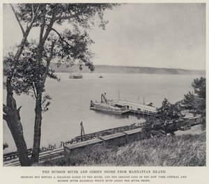 Hudson River og Jersey Shore fra Manhattan Island (s/h foto) av American Photographer