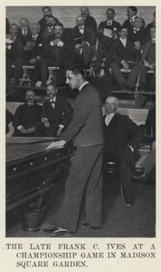 Avdøde Frank C Ives på et mesterskapsspill i Madison Square Garden (s/hv-bilde) av American Photographer