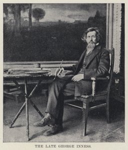 Den avdøde George Inness (s/hvitt-bilde) av American Photographer