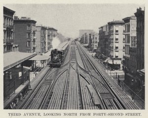 Third Avenue, ser nordover fra Forty-Second Street (s/hv-bilde) av American Photographer