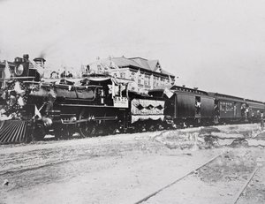 Tren med flagg av American Photographer