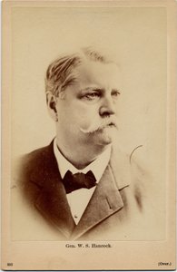 Winfield Scott Hancock (1824-86), US Army General, foto av BB Russell, Boston (albumfoto) av American Photographer