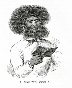 A Civilized Coolie, illustrasjon fra Appletons Journal, 4. mai 1872 av American School