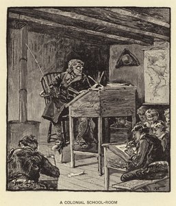 Et skolerom i kolonistil (lito) av American School