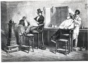 En Richmond Barbers Shop, 1861 av American School