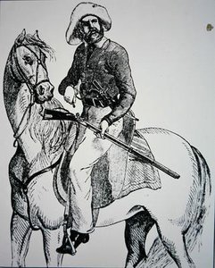 A Texas Ranger, ca. 1845 (gravering) av American School