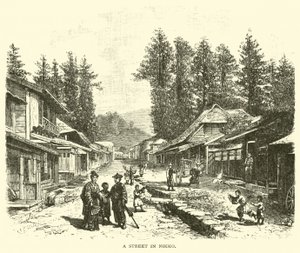 En gate i Nikko av American School