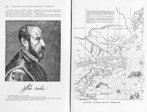 Abraham Ortel Oretelius (1527-98) og hans verdenskart fra 1569, illustrasjon fra 