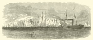 Admiral Porters mørtelflåte, 1862 av American School