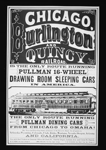 Annonse for Pullman Cars of Chicago, ca. 1875 (litho) av American School