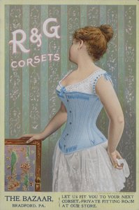 Reklame for Ramp;G-korsetter for kvinner (chromolitho) av American School
