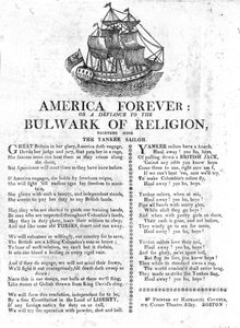America Forever or a Defiance to the Bulwark of Religion, sammen med Yankee Sailor (avispapir) av American School