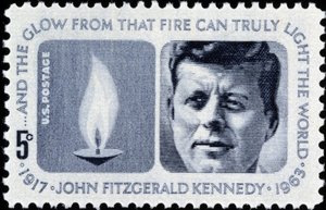 Amerikansk stempel på John Fitzgerald Kennedy av American School