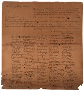 En forordning om å oppløse unionen mellom staten South Carolina, 20. desember 1860, trykt 1861 av American School