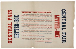 Kunngjøring for de sentrale messebrevboksene, ca. 1864 av American School