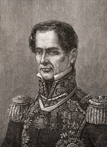 Antonio de Padua Maria Severino Lopez de Santa Anna y Perez de Lebro, fra 'The History of Our Country', utgitt 1905 (gravering) av American School
