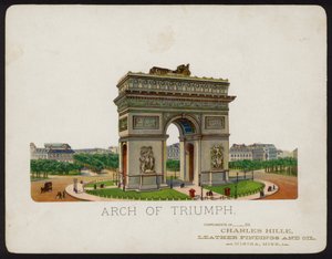 Arc de Triomphe, Paris, Frankrike (chromolitho) av American School
