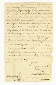 Arnold Benedict (1741-1801) general, kontinental hær, forræder. Autografbrev signert (quot;Benedict Arnold Commr. at Ticonderogaquot;) til komiteen for sikkerhet i Albany, Ticonderoga, 22. mai 1775 (penn og blekk på papir) av American School
