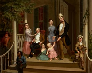 Ashe-Moses Family Group, ca. 1845 (olje på lerret) av American School