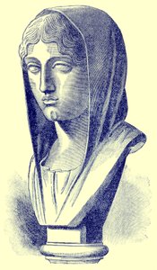Aspasia, illustrasjon fra History of Greece av Victor Duruy, utgitt 1890 (digitalt forbedret bilde) av American School
