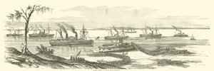 Banker som lander i Baton Rouge, Louisiana, mars 1863 av American School