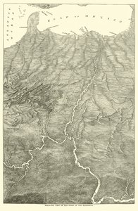 Fugleperspektiv av bassenget i Mississippi, 1862 av American School