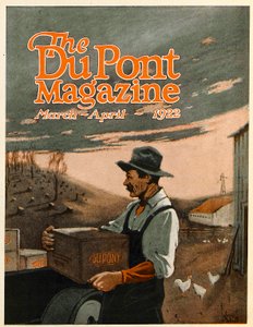 Boring Machines and Explosives Twin Helpers, forside av DuPont Magazine, mars-april 1922 av American School