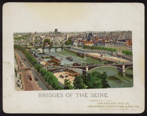 Broer over elven Seinen, Paris, Frankrike (chromolitho) av American School