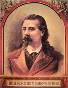 Buffalo Bill (1846-1917) 1886 (litho-farge) av American School
