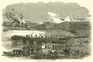 Bygging av broen i Fredericksburg, desember 1862 av American School