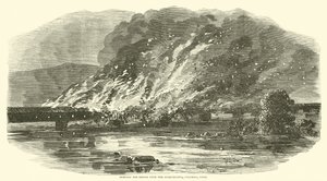 Brenner broen over Susquehanna, Columbia, Penn, juni 1863 av American School