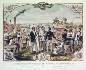 Av Industry We Thrive, utgitt av Kimmel og Voigt, 1873 av American School