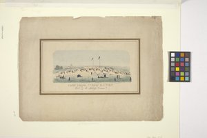 Camp Chase, 7th Regt., R.I. Vols. (håndfarget litografi) av American School