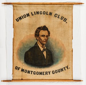 Kampanjebanner for Abraham Lincoln, Montgomery County av American School