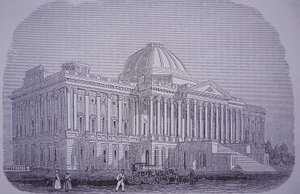 Capitol Building, Washington DC, USA, ca. 1848 (gravering) av American School