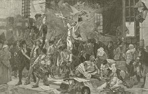 Capture of the Bastille, maleri av Francois Flameng av American School