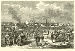Erobret konføderert kanon foran general Thomass hovedkvarter, november 1863 av American School