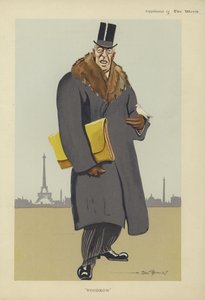 Karikatur av Woodrow Wilson (fargelitografi) av American School